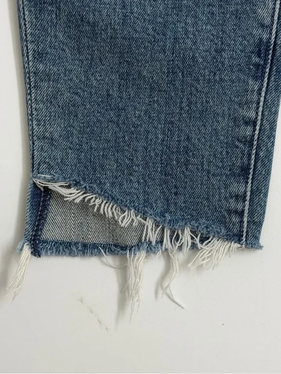 MOTHER The Looker Ankle Step Fray Jeans 26 Distressed Raw Hem High Rise - Picture 6 of 14